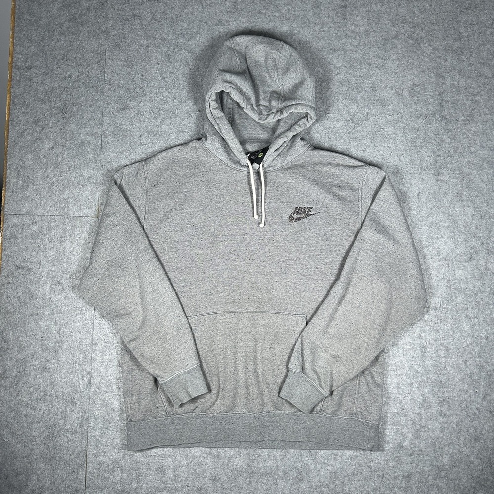 Nike Hoodie Mens XL Grey Heather Pullover Sustainable Swoosh Sportswear